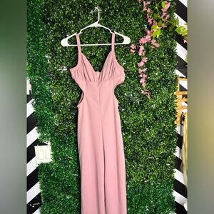 Elegant Pink Backless jumpsuit
